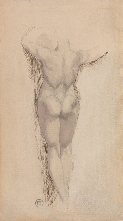 Studio del retro di un nudo femminile, in piedi da Johann Heinrich Füssli